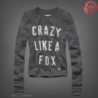 dames abercrombie fitch truien crewneck alphabet grijs Sale Online v80df519